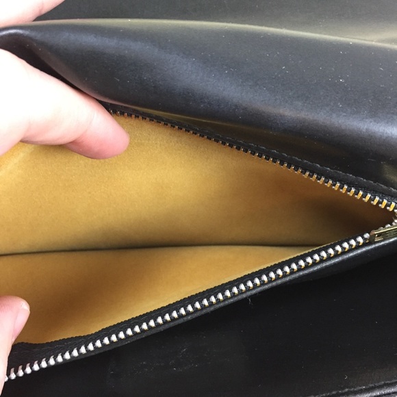 Rare Vintage VTG Mello Nary Black Leather Clutch - Picture 6 of 8
